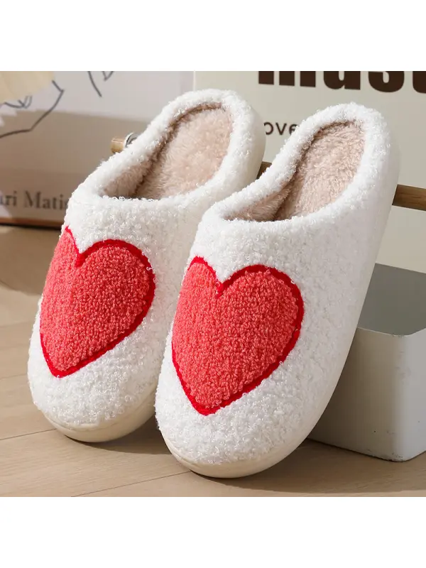 Unisex Love Home Christmas Cotton Slippers - Aptkoi.com 