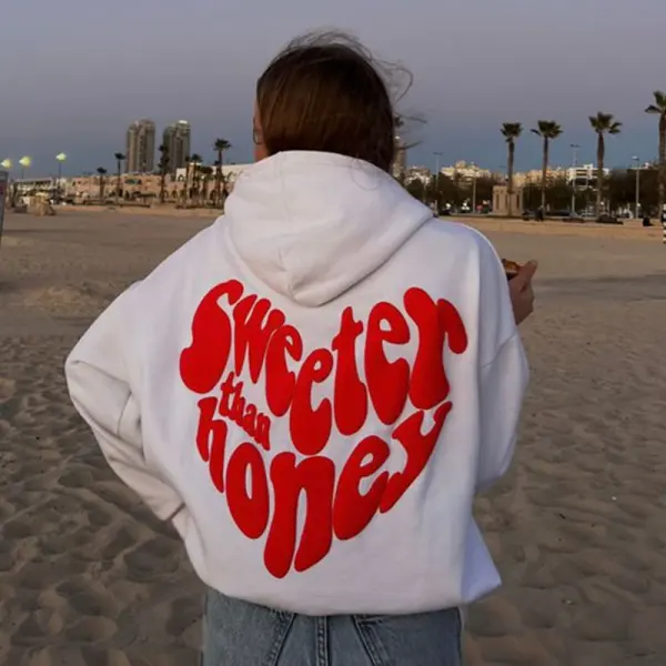 Women's Sweeter Than Money Print Hoodie - Ootdyouth.com 
