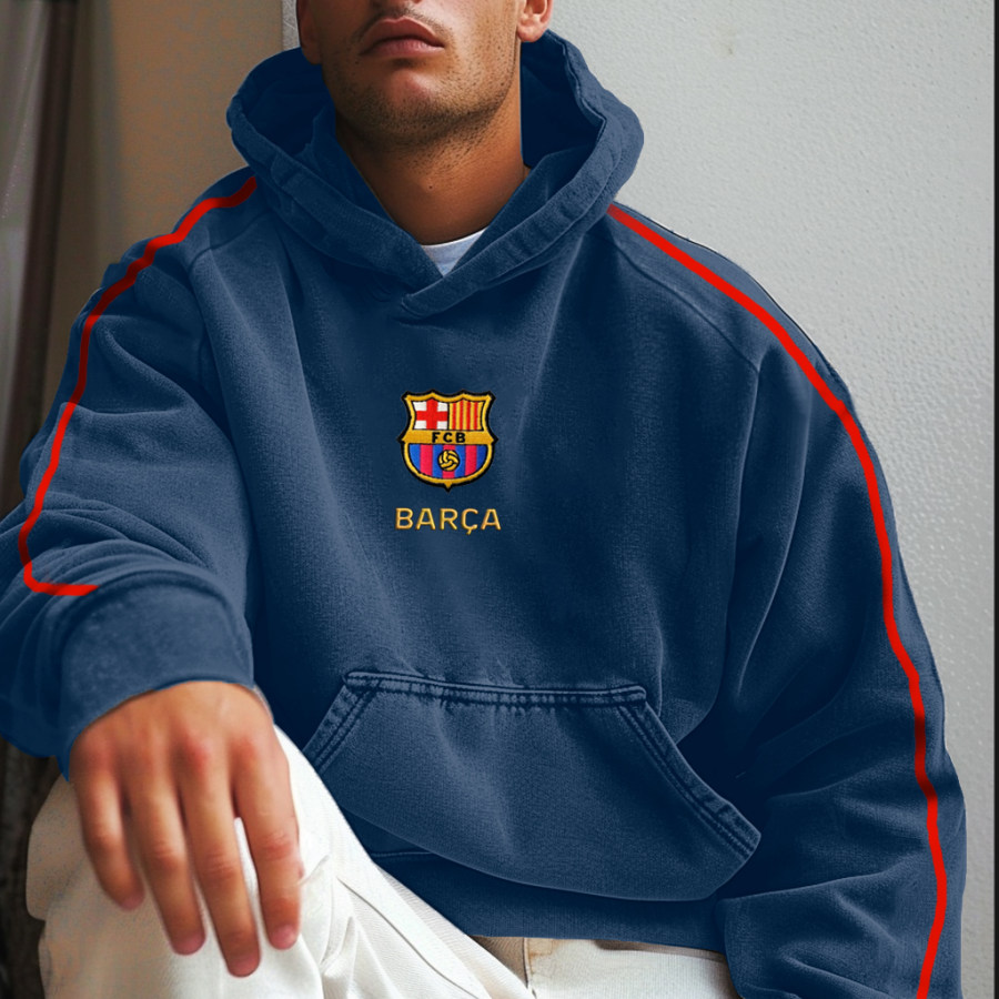 

Unisex Vintage Football Casual Print Oversized Hoodie