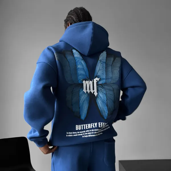 Unisex Butterfly Relaxed Loose Hoodie - Ootdyouth.com 