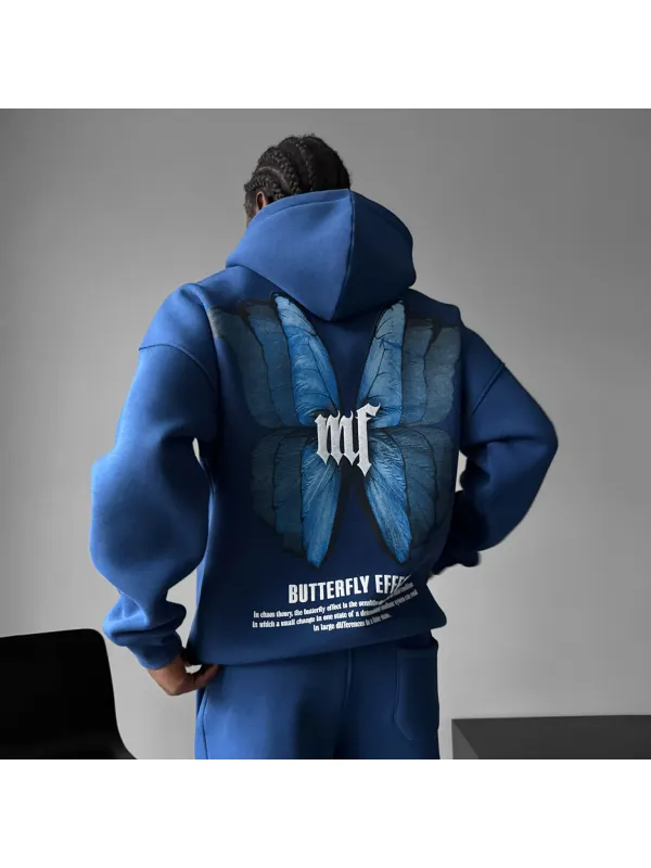 Unisex Butterfly Relaxed Loose Hoodie - Anrider.com 