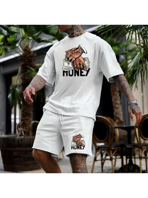 Unisex Casual Printed Sports Short Set - Ootdmw.com 