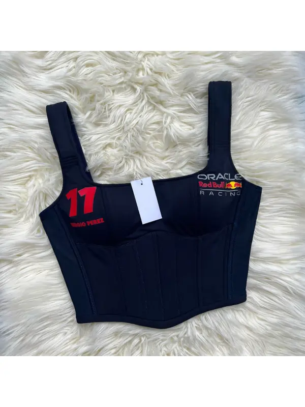 Taking Race Day Vibes To The Next Level With This Custom Red Bull Corset - Ootdmw.com 