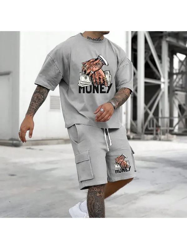 Unisex Casual Printed Sports Short Set - Ootdmw.com 