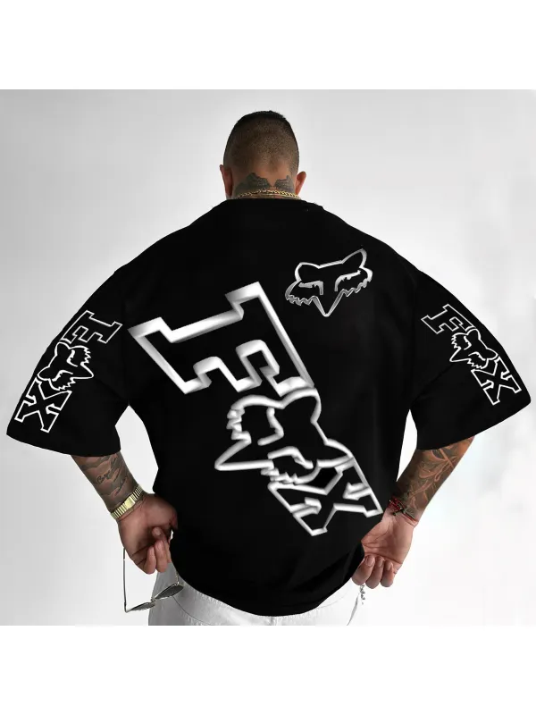 Unisex Oversized Race Car Print T-Shirt - Shopyiyistories.com 