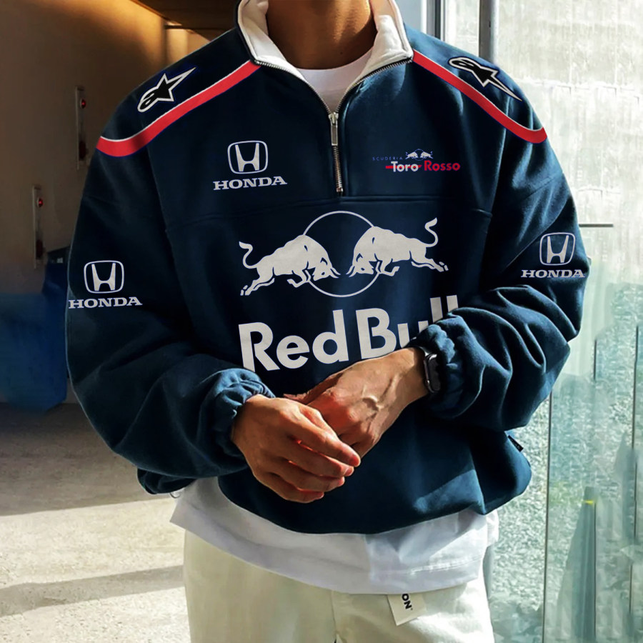 

Retro Casual Racing Zipper Sweatshirt
