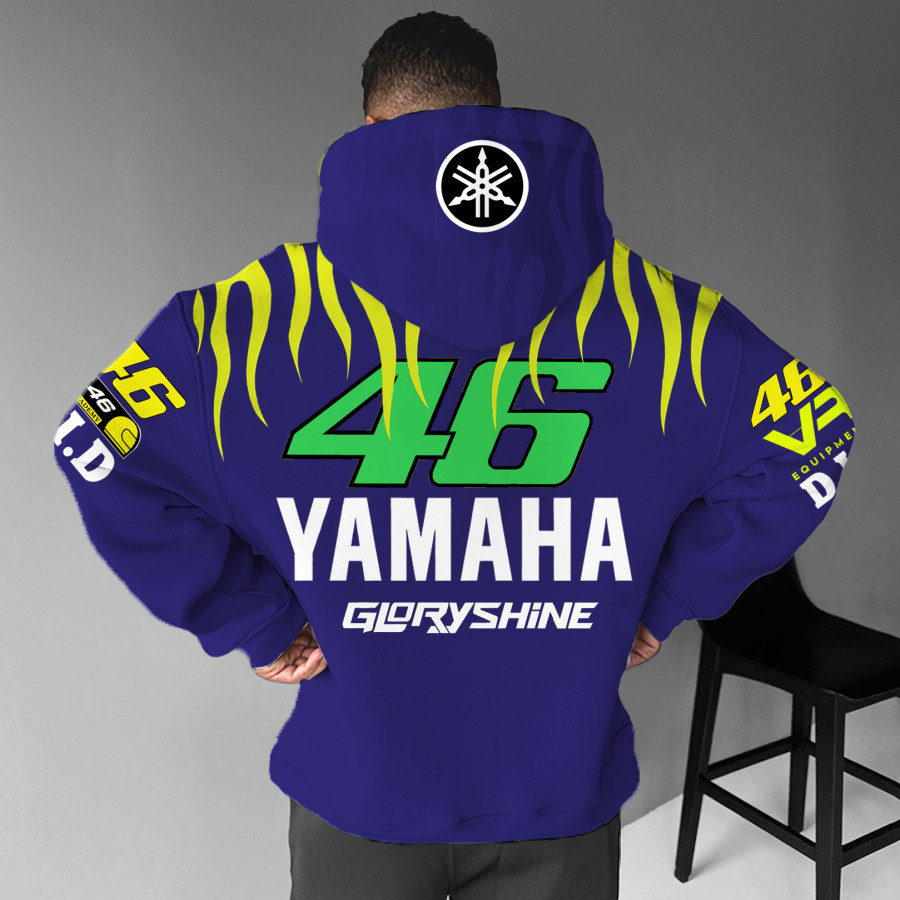 

Unisex Motorcycle Racing Team Print Oversized Hoodie