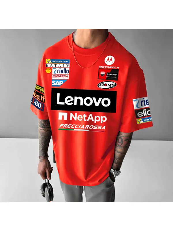 Unisex Motorcycle Racing Team Printed Casual T-Shirt - Aptkoi.com 