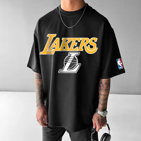 Basketball Print Casual Tee - Ootdyouth.com 