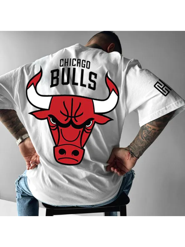 Oversized Basketball Print Casual Tee - Shopyiyistories.com 