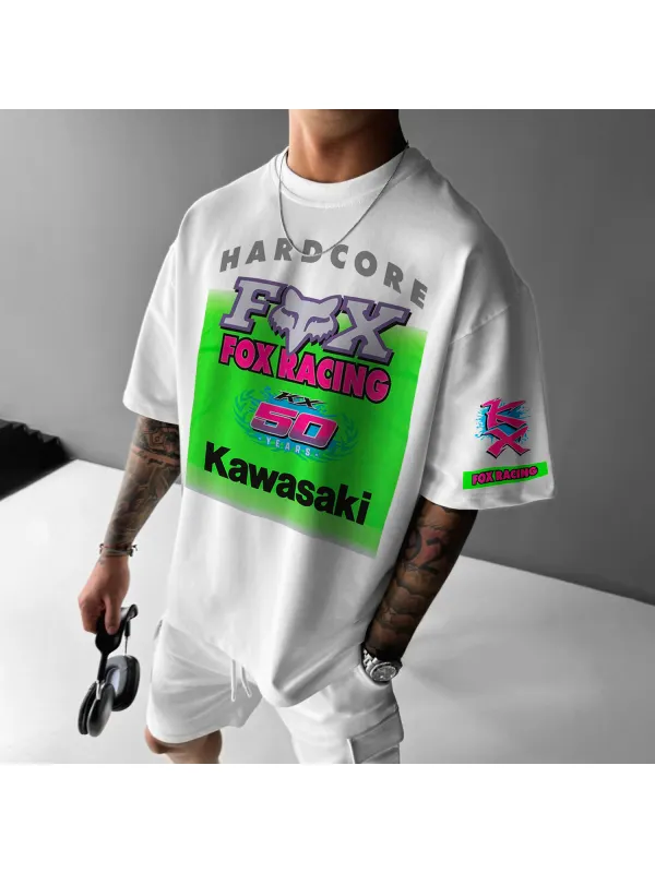 Men's Motorcycle Print T-Shirt - Aptkoi.com 