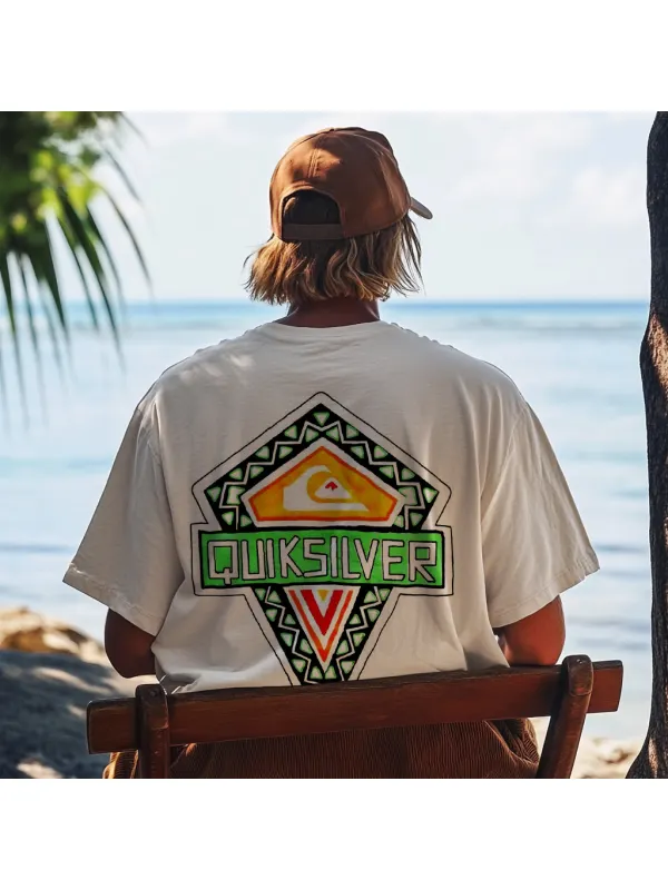 Unisex 90'S Retro Surf Graphic Casual Surf T-Shirt - Aptkoi.com 