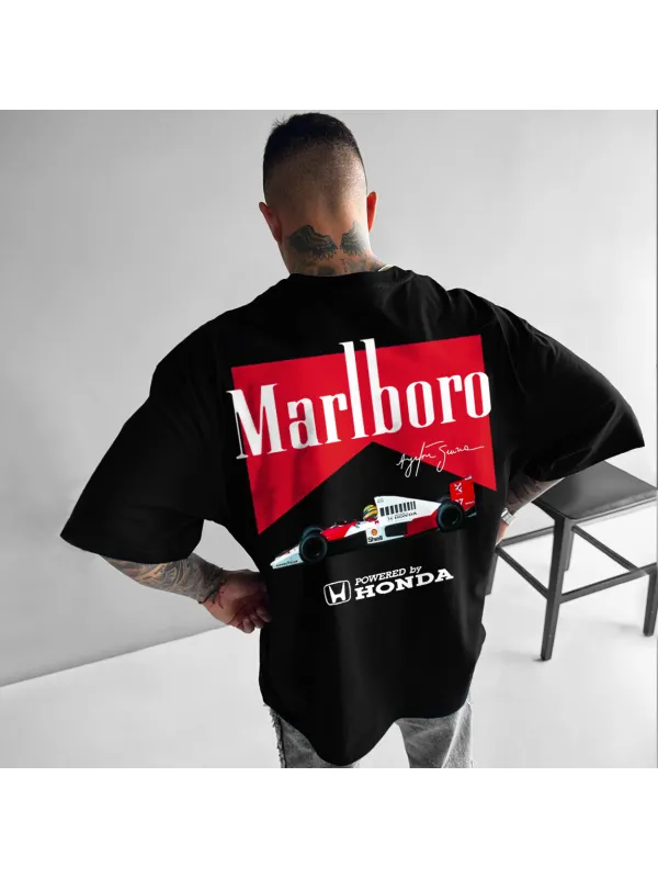 Unisex Oversized Racing Graphic Print T-Shirt - Aptkoi.com 