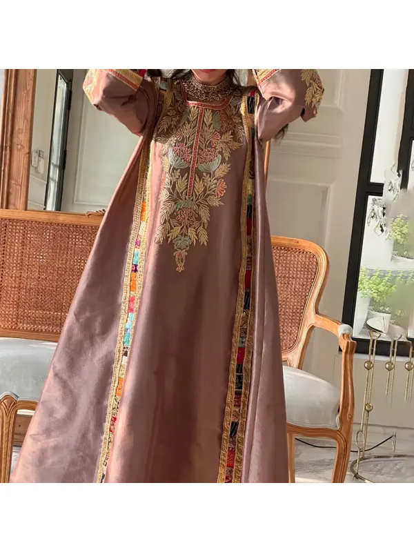 Women's Middle Eastern Gorgeous Satin Jalabiya - Ootdmw.com 