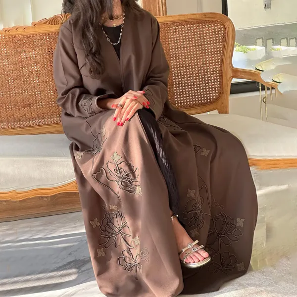 Women's Middle Eastern Simple And Gorgeous Jalabiya Cardigan - Spiretime.com 