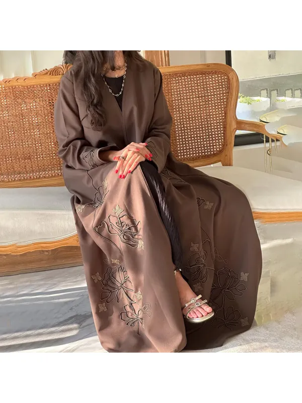 Women's Middle Eastern Simple And Gorgeous Jalabiya Cardigan - Ootdmw.com 
