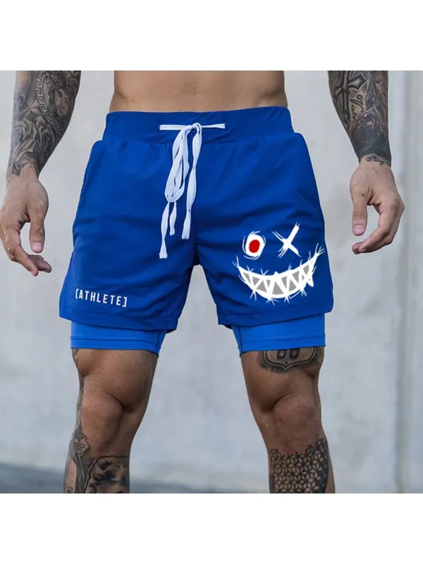 Men's Smiley Shorts Performance Shorts - Ootdmw.com 