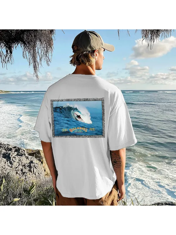Unisex Print Surf Tee - Aptkoi.com 