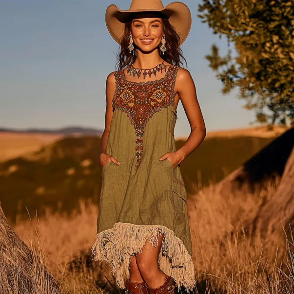 Women's Bohemian Sleeveless Tent Mini Dress - Anurvogel.com 