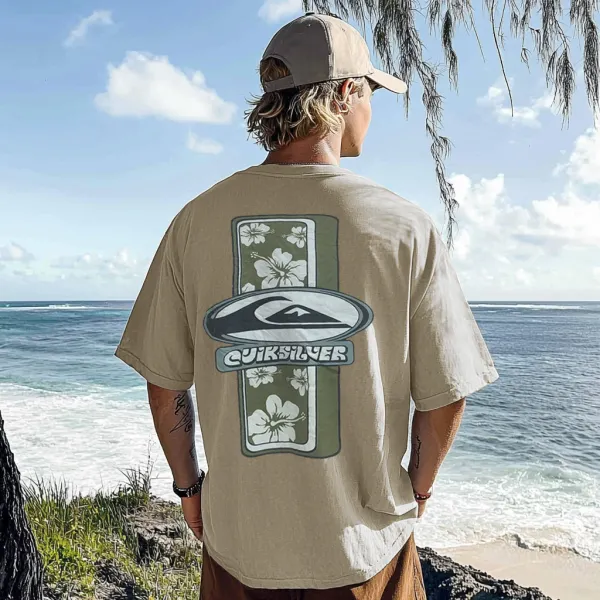 Quiksilver Unisex Retro Print Surf Tee - Wayrates.com 
