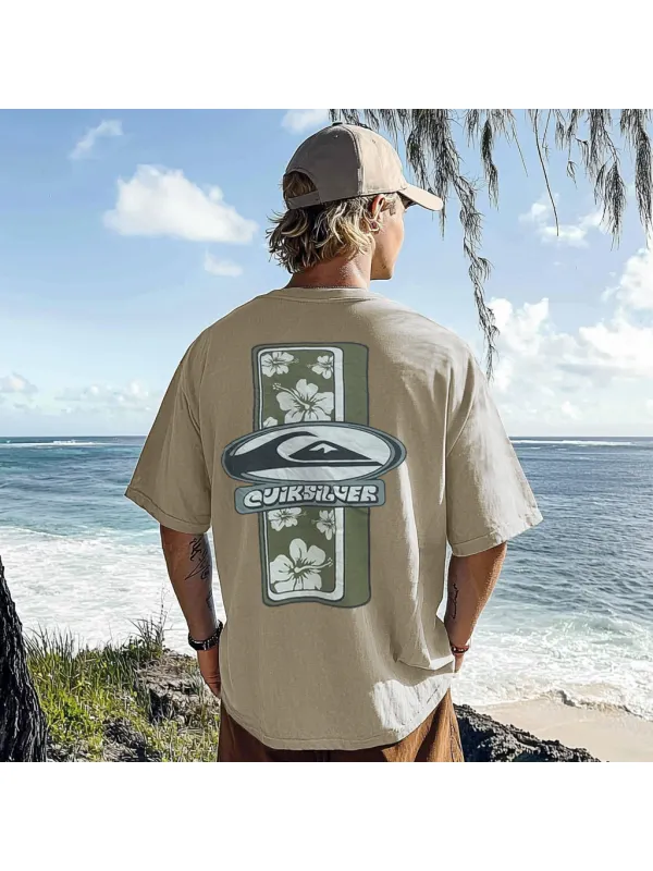 Unisex Retro Print Surf Tee - Localziv.com 