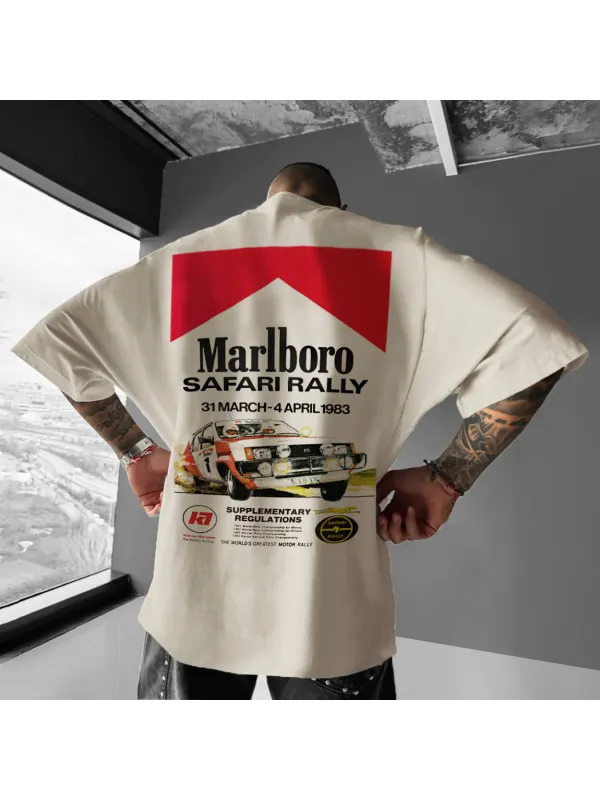 Unisex Oversized Racing Graphic Casual Print T-Shirt - Localziv.com 