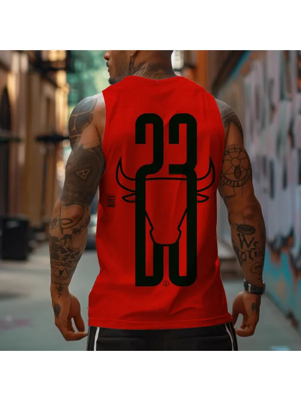 Men's Casual Sports Graphic Print Tank Top - Aptkoi.com 