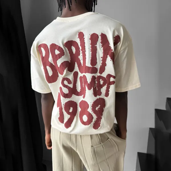 Fashionable Letter Design Casual T-shirt - Spiretime.com 