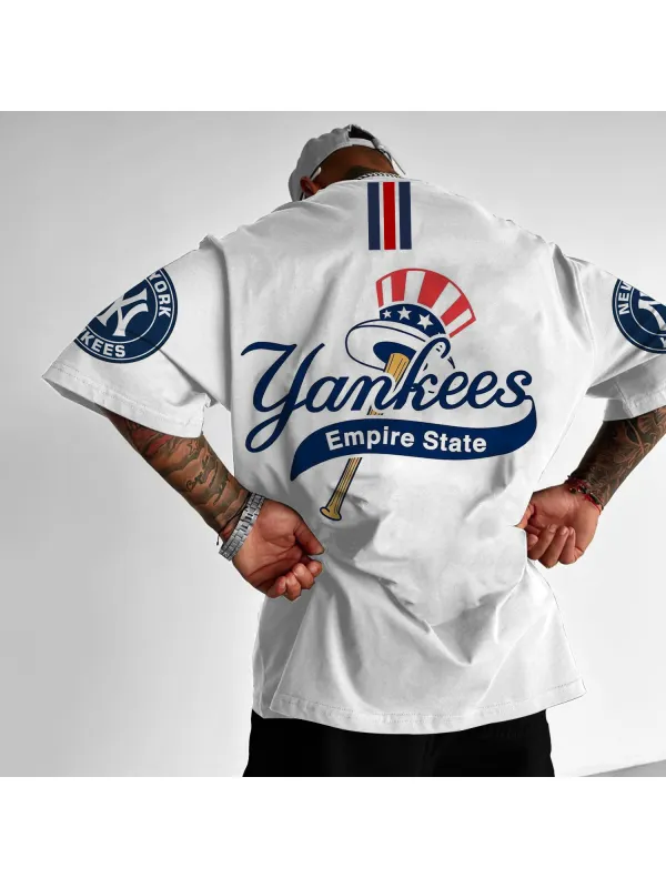 Fashion Baseball Universal Print T-Shirt - Aptkoi.com 