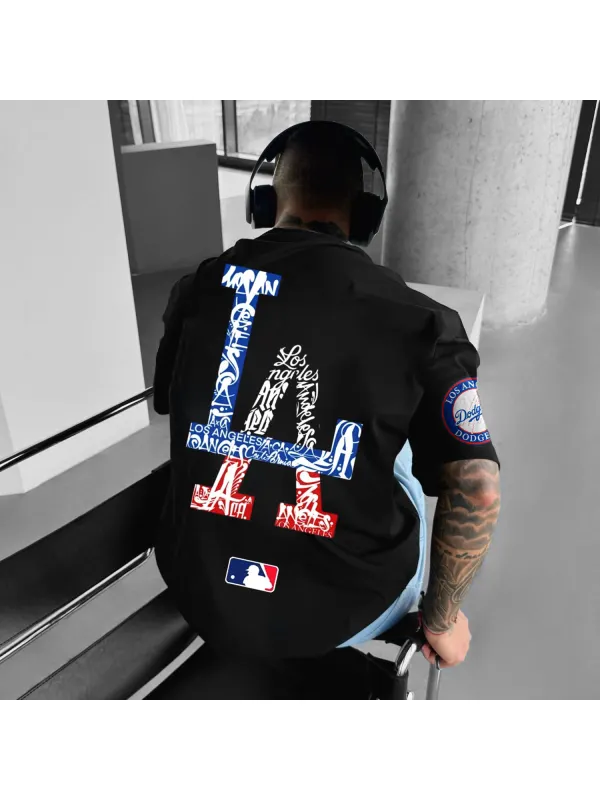 Casual Baseball Design T-Shirt - Aptkoi.com 