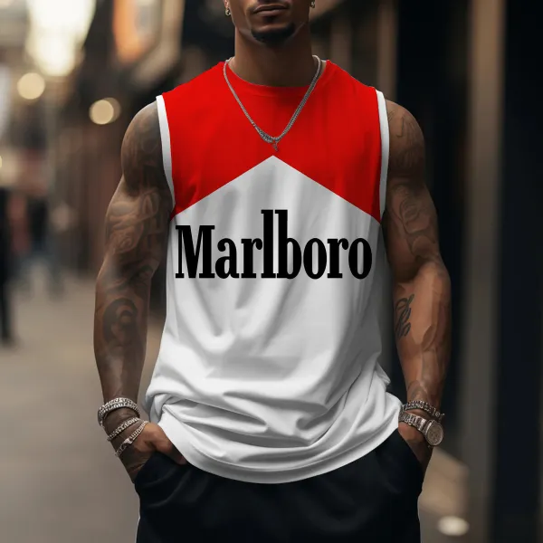 Men's Logo Print Sports Tank Top - Yesunshine.com 