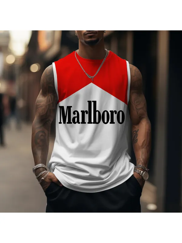 Men's Logo Print Sports Tank Top - Aptkoi.com 
