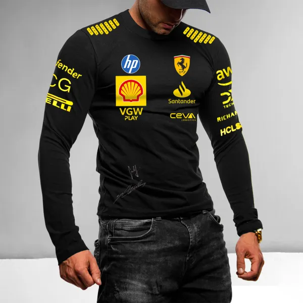 Casual Racing Style Long Sleeve T-shirt - Ootdyouth.com 