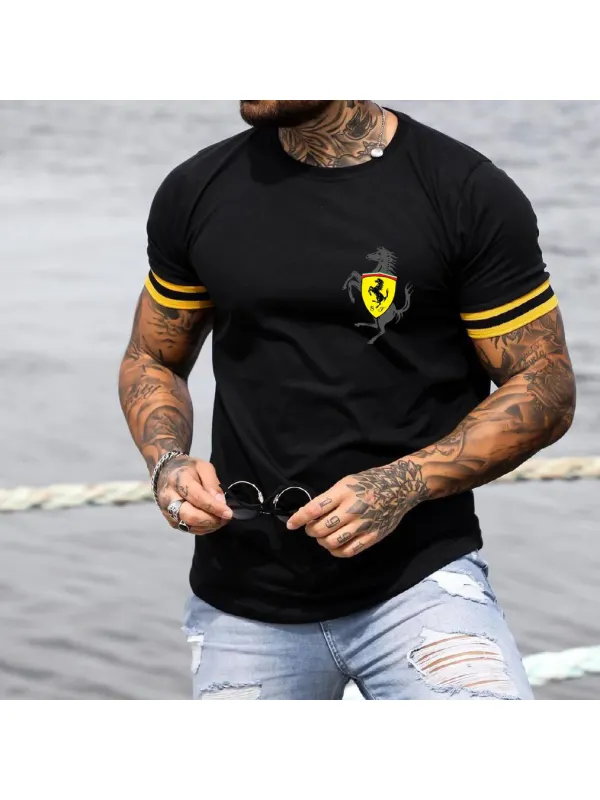 Men's Stylish Racing Logo T-Shirt - Anrider.com 