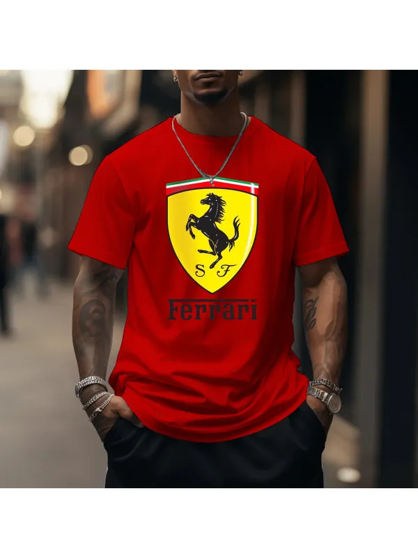 Unisex Loose Comfort Racing Print T-shirt - Aptkoi.com 