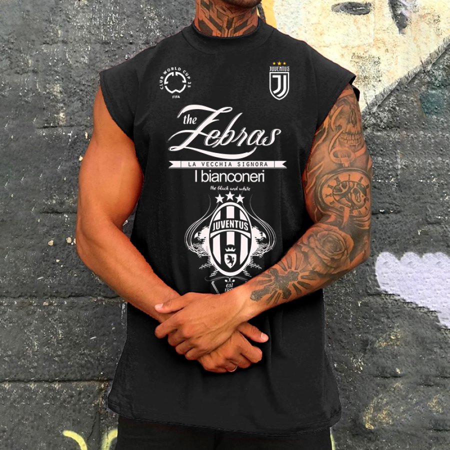 

Men's 2025 Football Club League Black Sleeveless Tank Top