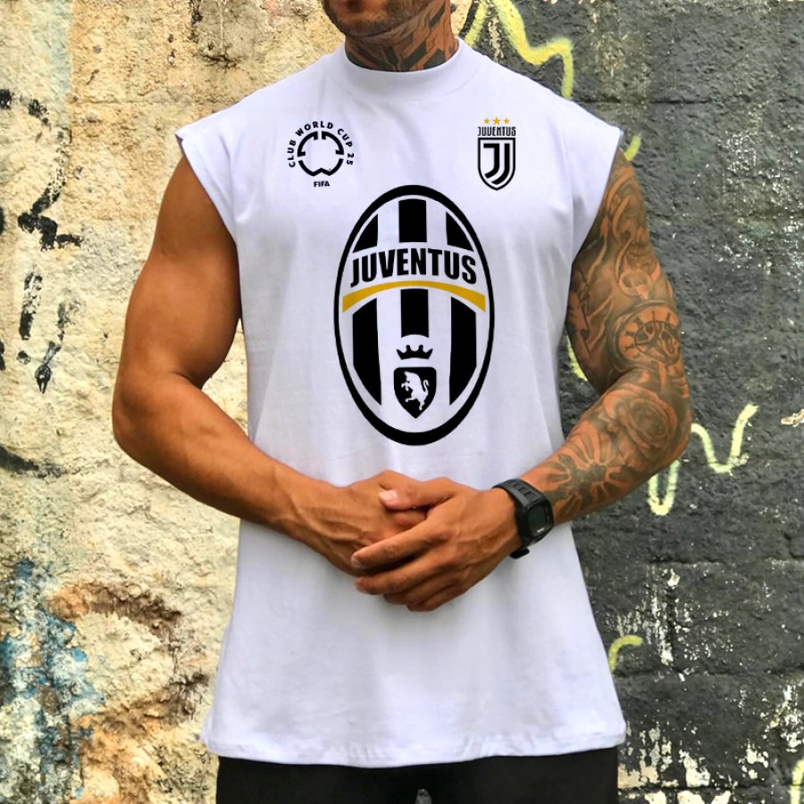 

Men's 2025 Football Club League White Sleeveless Tank Top