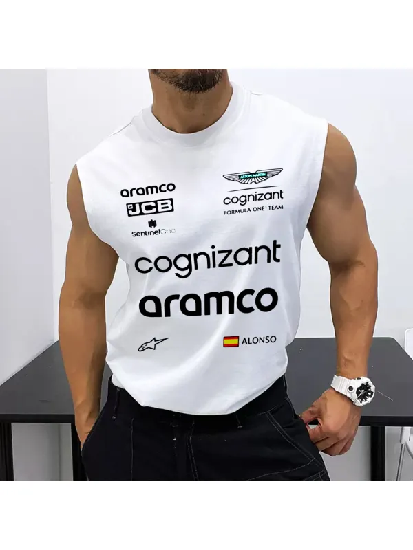 Mens Racing Club Sleeveless Tank - Aptkoi.com 