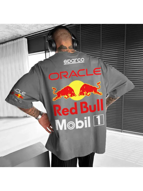 Unisex Racing Team Club Print Casual T-Shirt - Aptkoi.com 