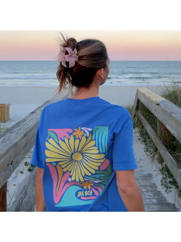 Unisex Ocean Blue Beach Dip T-shirt - Frontiercool.com 