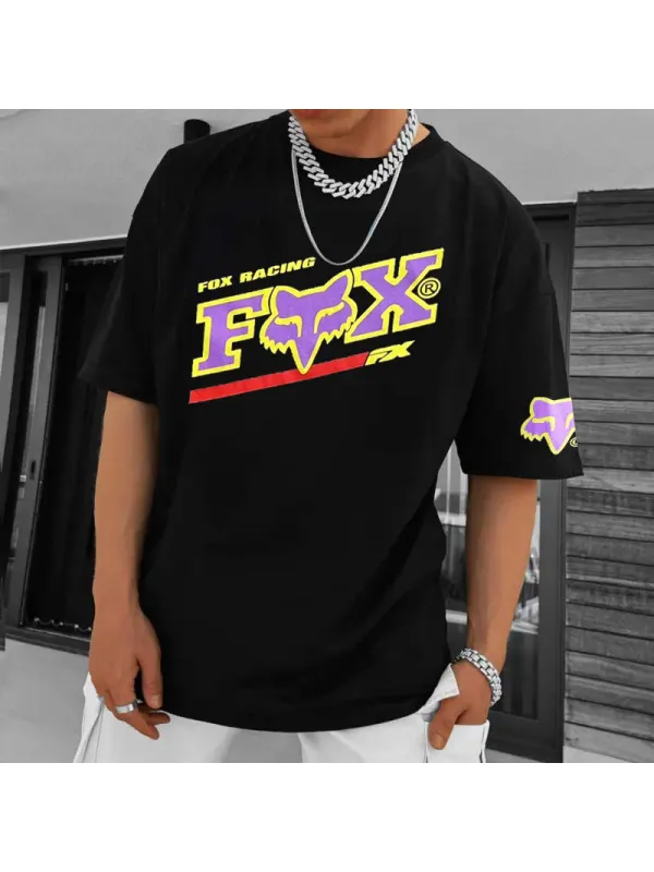 Unisex Street Casual Racing Print T-Shirt - Aptkoi.com 