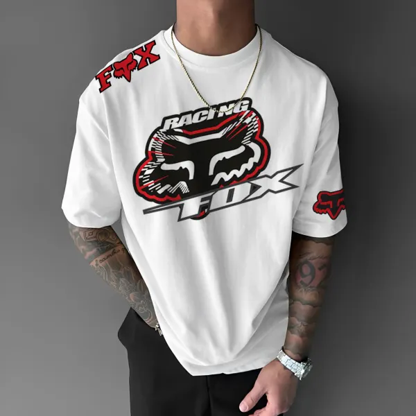 Unisex Oversized Racing Print T-shirt - Yesunshine.com 
