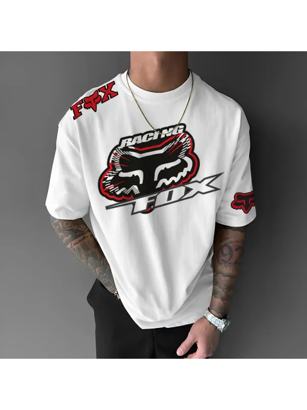 Unisex Oversized Racing Print T-shirt - Ootdmw.com 