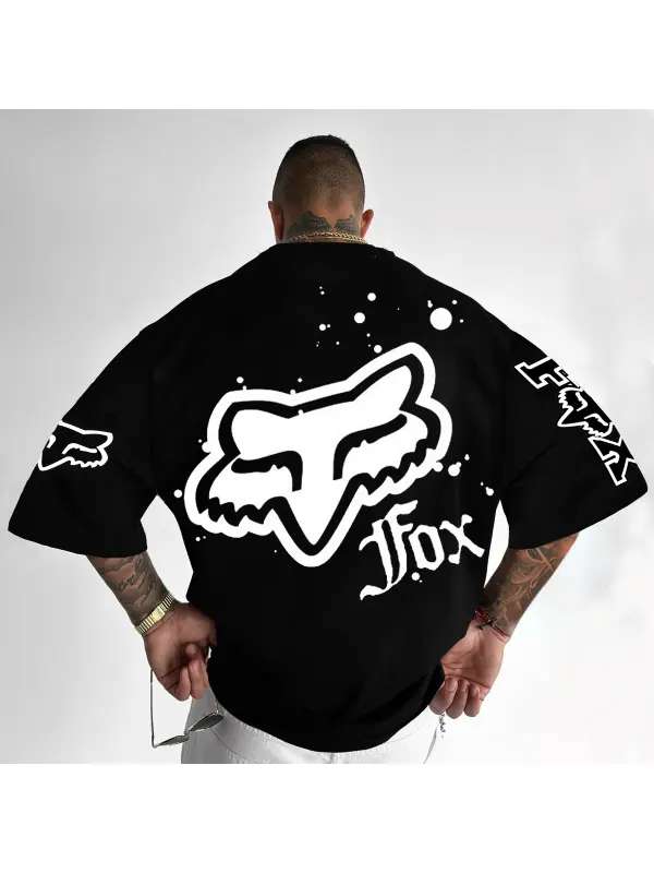 Unisex Oversized Racing Print T-shirt - Ootdmw.com 