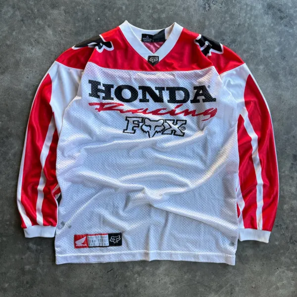 Racing Color Contrast Long Sleeve T-shirt - Zivinfo.com 