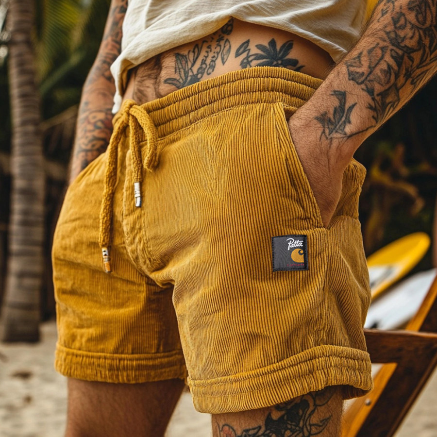 

Unisex Casual Vintage Surf Shorts Corduroy Skateboard Surf Shorts