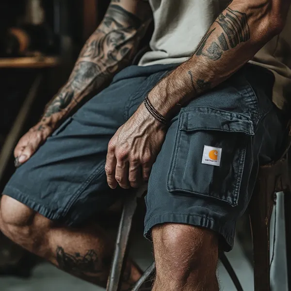 Men's Versatile Shorts Retro Lacquered Carpenter 5-point Shorts Daily Casual Denim Shorts - Ootdyouth.com 