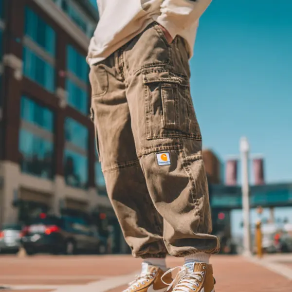 Casual Street Style: Khaki Cargo Pants - Ootdyouth.com 
