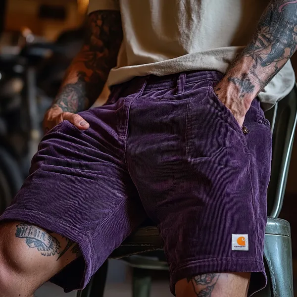Men's Vintage Corduroy Shorts - Zivinfo.com 
