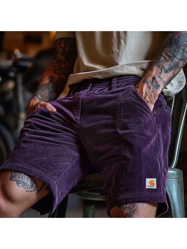 Men's Vintage Corduroy Shorts - Ootdmw.com 